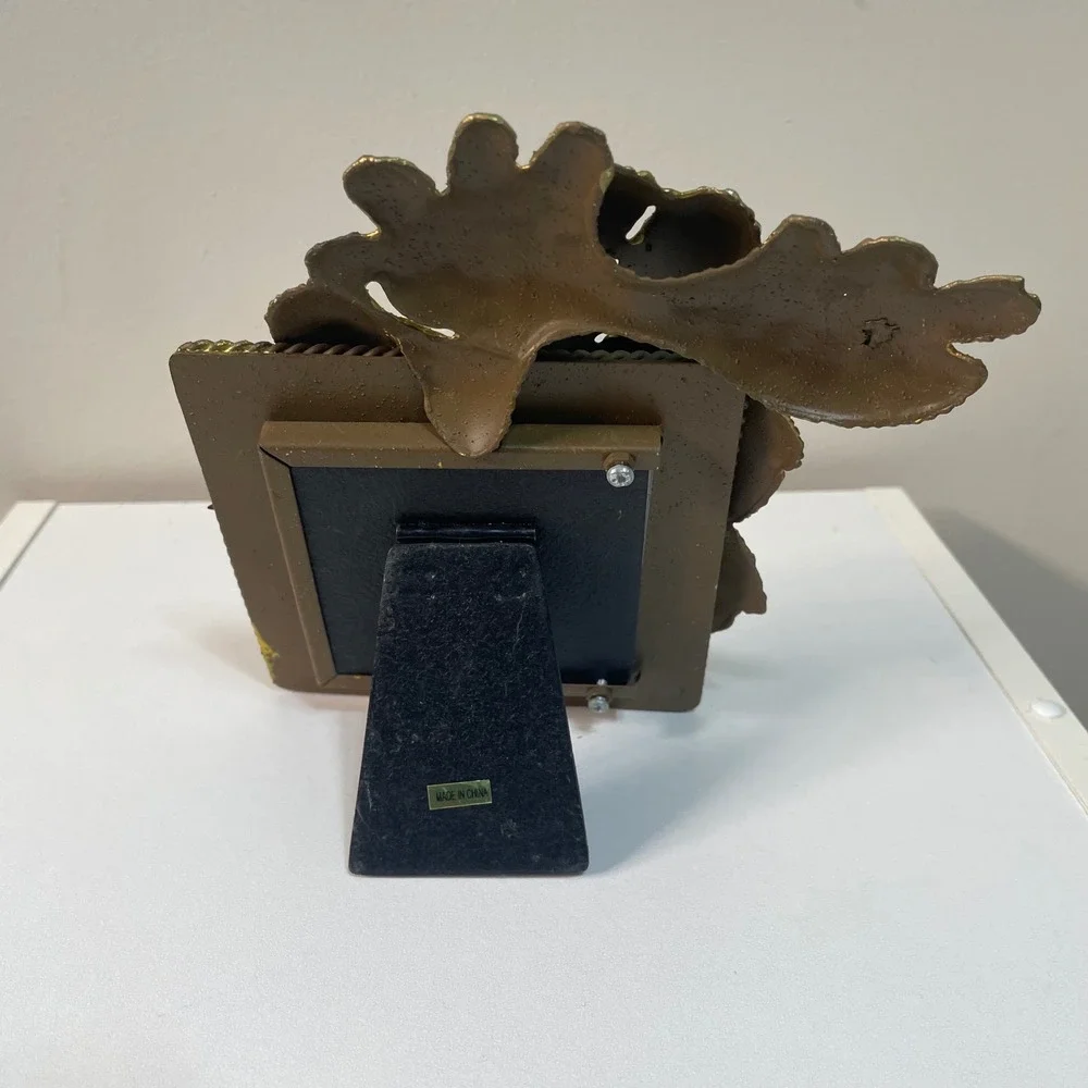 3D Christmas Moose Photo Picture Frame Holiday Decor 3x3 Stars‎